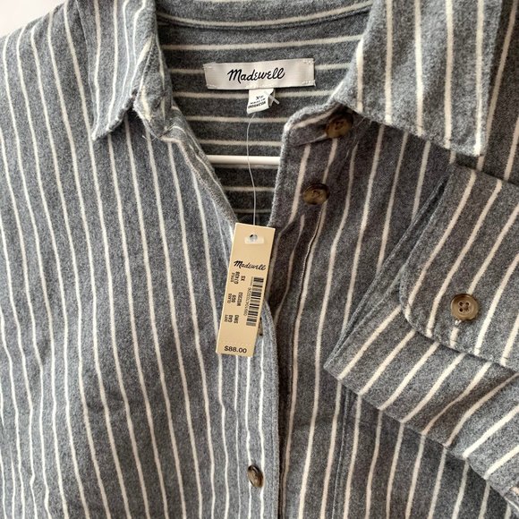 New Madewell Striped Shirt XS - Picture 2 of 3